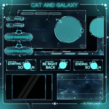 Cat and Galaxy Stream Package