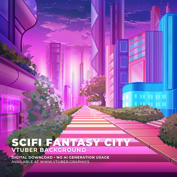 Scifi Fantasy City Background