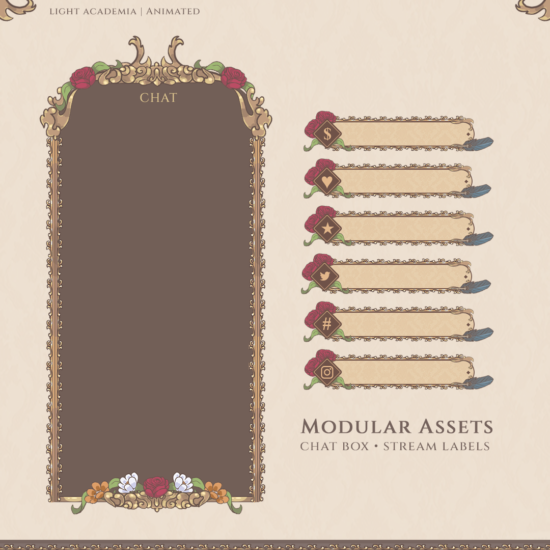 Light Academia Study Stream Package