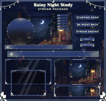 Rainy Night Study Stream Package