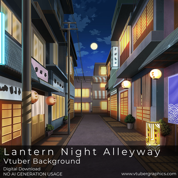 Lantern Night Alleyway Background