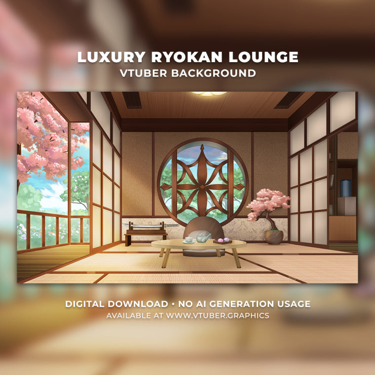 Luxury Ryokan Lounge Background