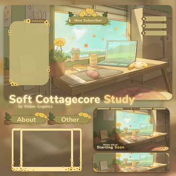 Soft Cottagecore Study Stream Package