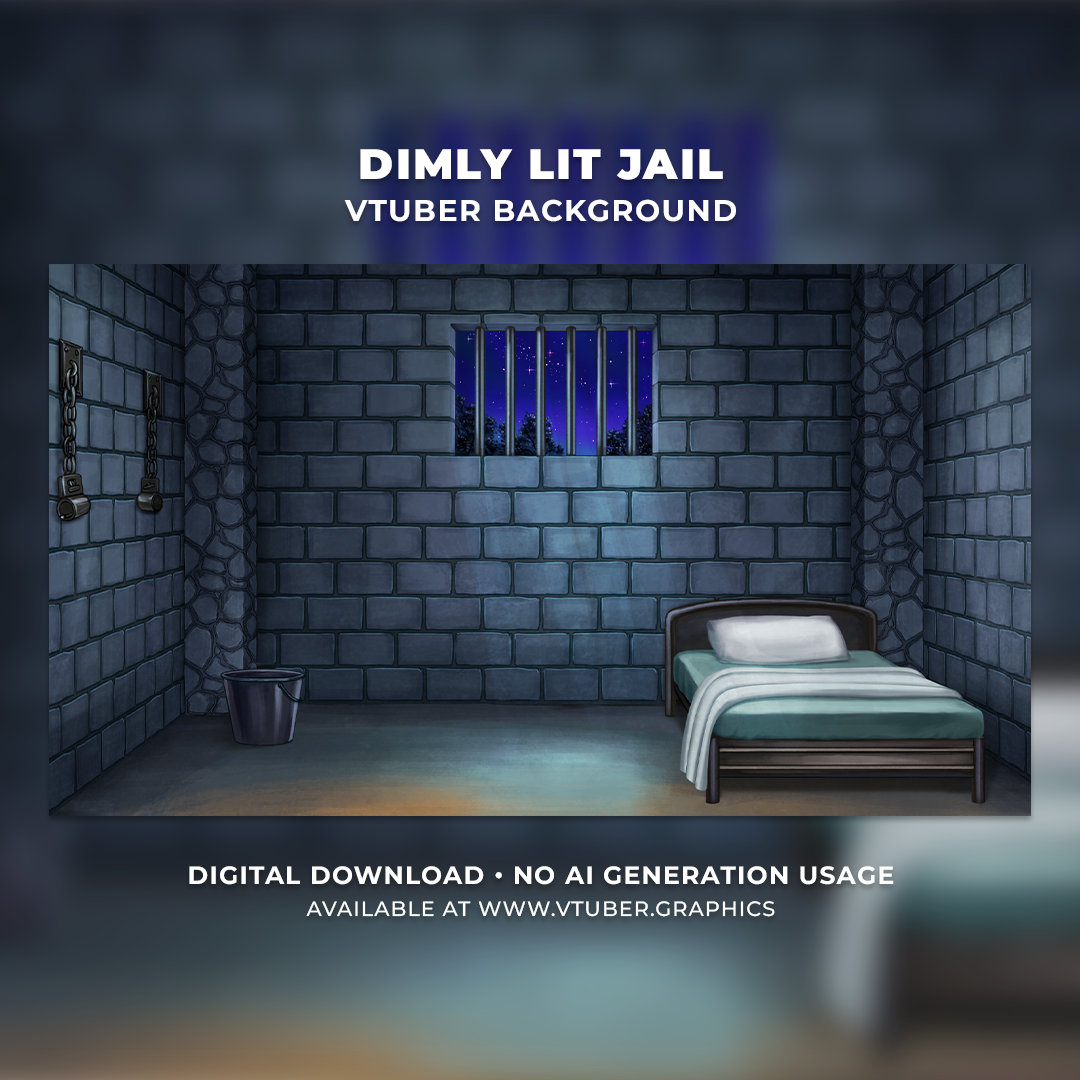 Dimly Lit Jail Background