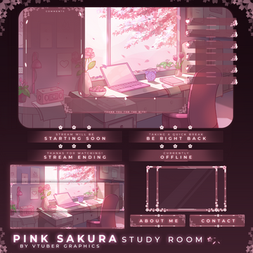 Pink Sakura Study Stream Package