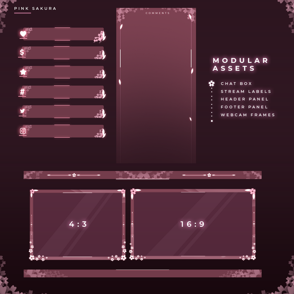 Vtuber Graphics | Premades for Virtual Youtubers and Content Creators!