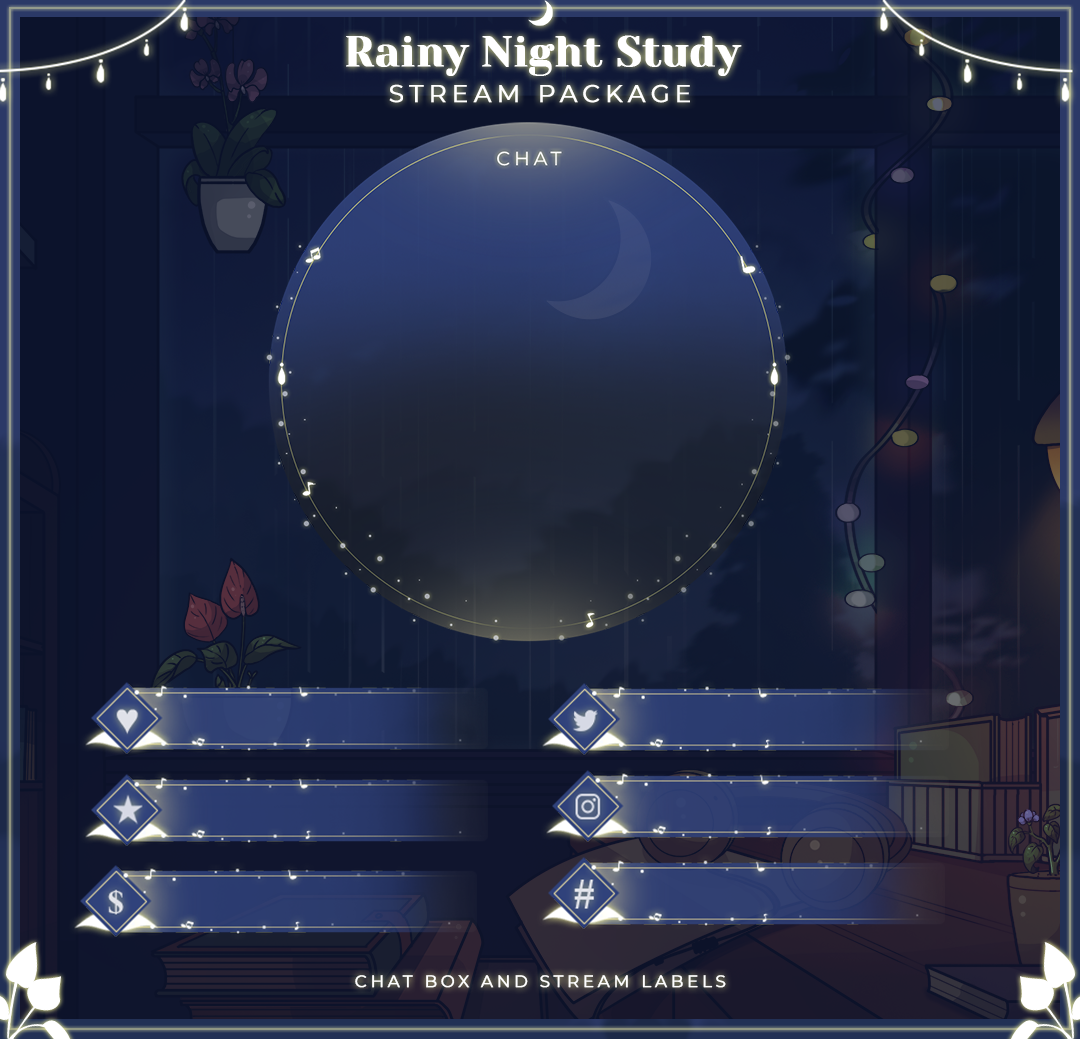 Rainy Night Study Stream Package