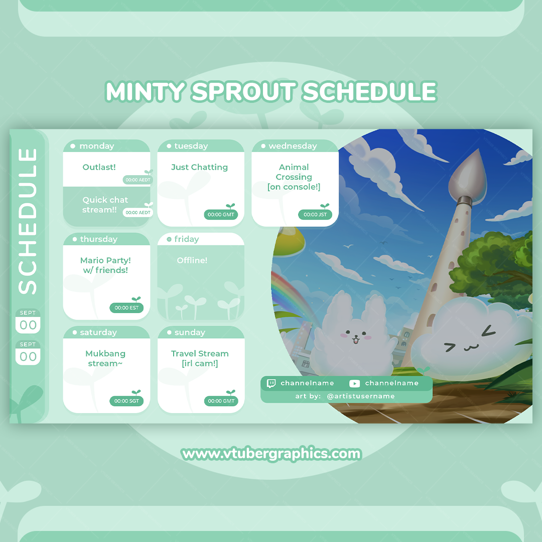 Minty Sprout Schedule