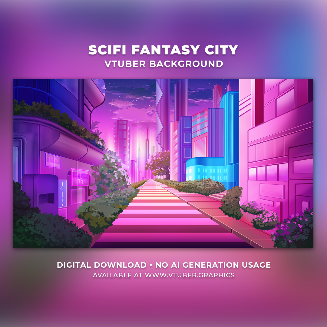 Scifi Fantasy City Background