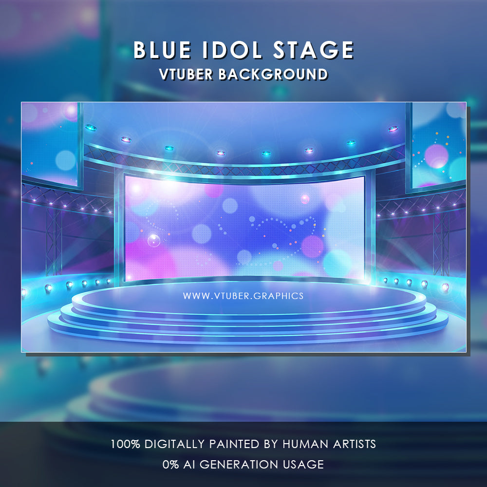 Blue Idol Stage Background