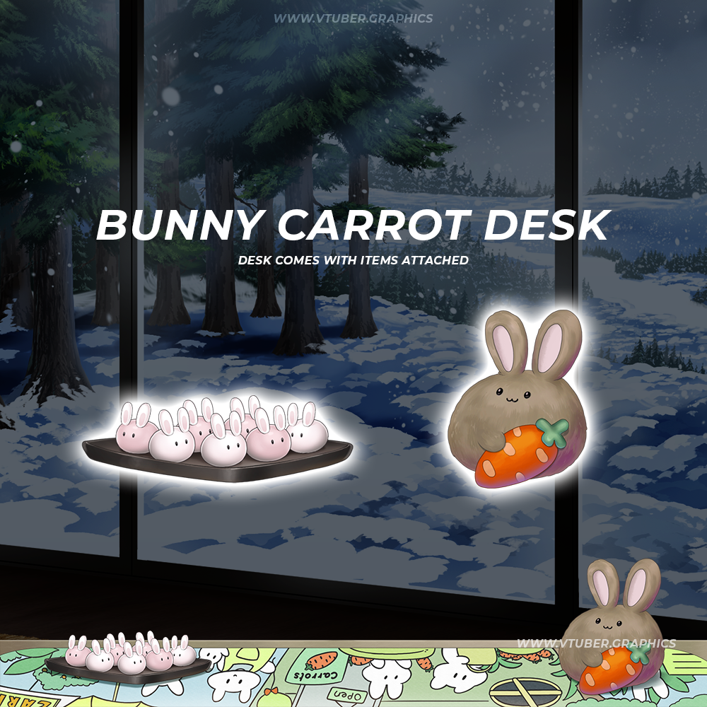 Bunny Carrot Desk Asset