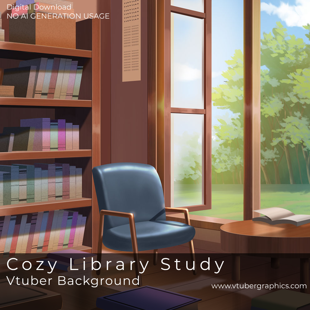 Cozy Library Study Background