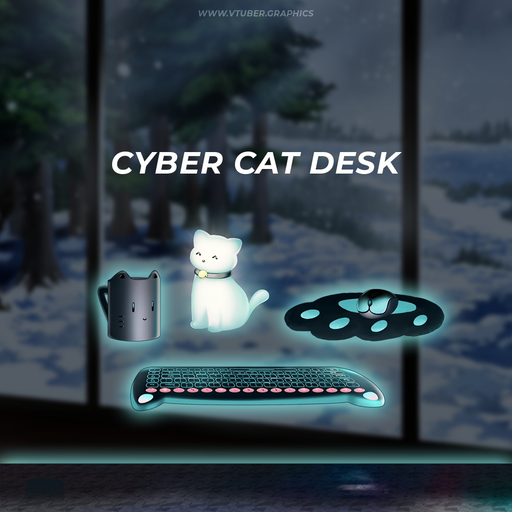 Cyber Cat Desk Asset