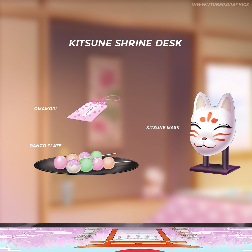 Kitsune Shrine Desk Asset