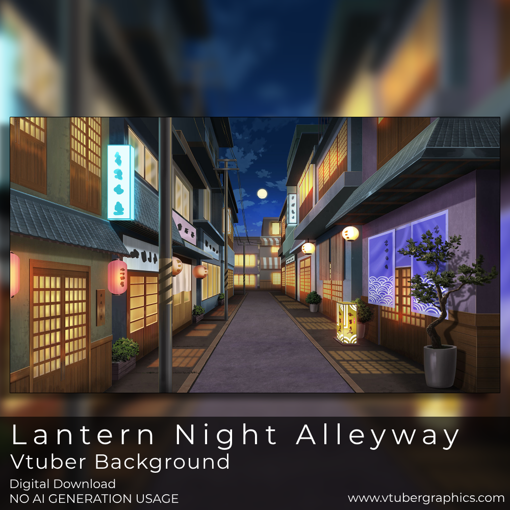 Lantern Night Alleyway Background