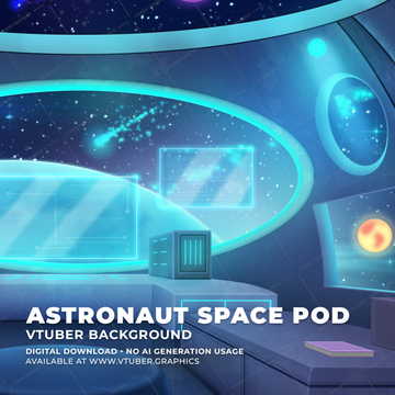 Astronaut Space Pod Background + UI