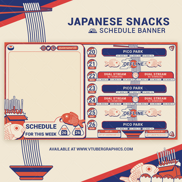 Japanese Snacks Schedule