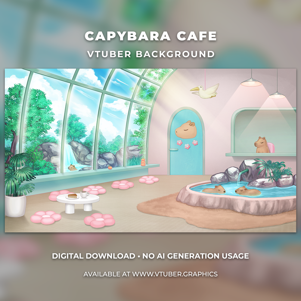 Capybara Cafe Background