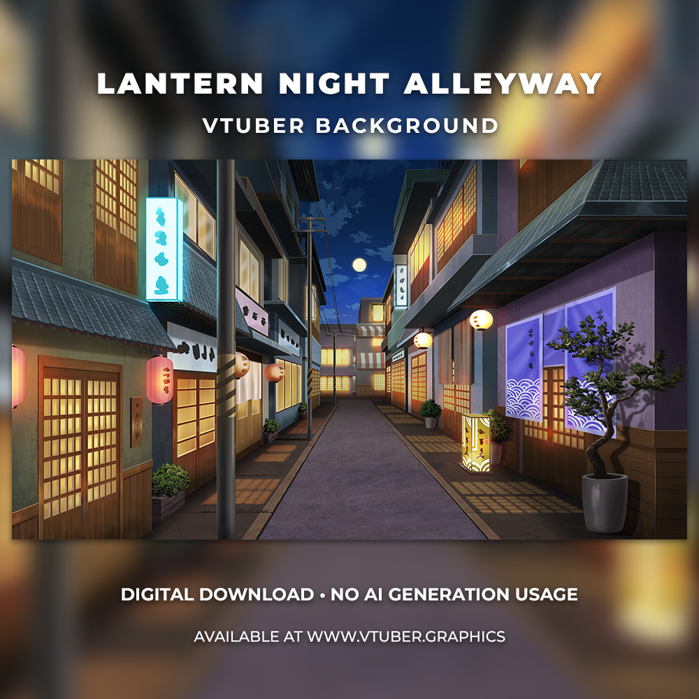 Lantern Night Alleyway Background