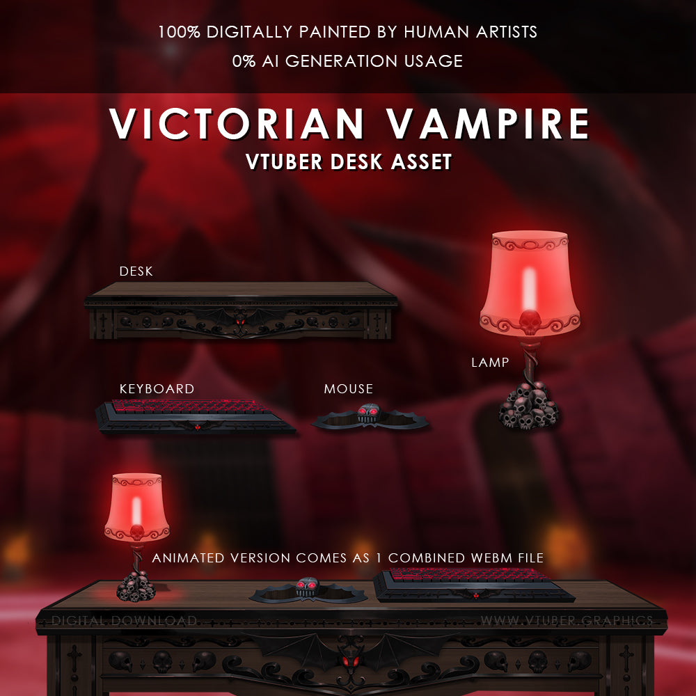 Victorian Vampire Desk Asset
